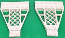Lego 2 x Keilplatte 30036 Platte weiß Gitter  8x6x2/3 Flügel Zubehör 6982 6856