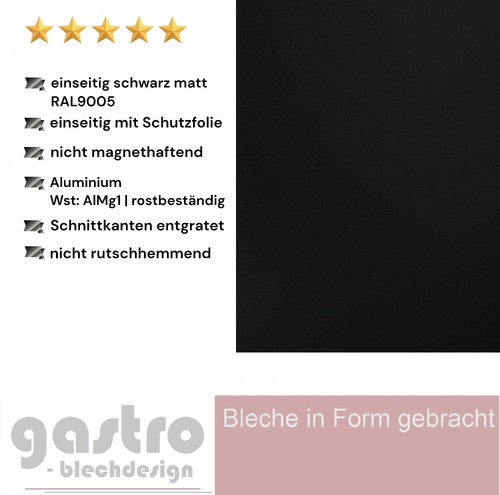 Alu blech tief schwarz - |,