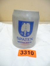 3310.      Alter Steingut Bierkrug Spaten München  Bierkrug 0,5L