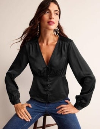 Boden neck tea blouse - -,