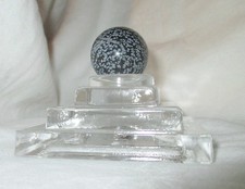 Schneeflockenobsidian~Edelstein~Kugel~3,0 cm~Massage~Zimmerbrunnen ~ kalibriert