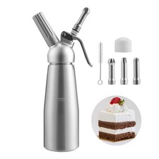 Sahnespender Schlagsahne 3 Aufsätze Sahnesyphon Sahnebereiter 500ml Whipped