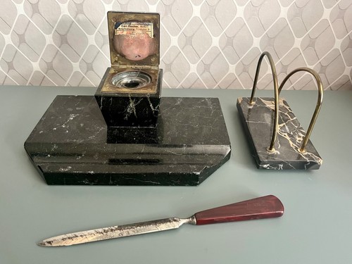 Marmor schreibtisch set - marmor,