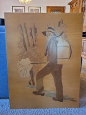 Design Holz Intarsien Bild -