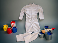 Herren Overall weiß Arbeitsoverall Arbeitsanzug Hosenanzug Malerkombi Rallye