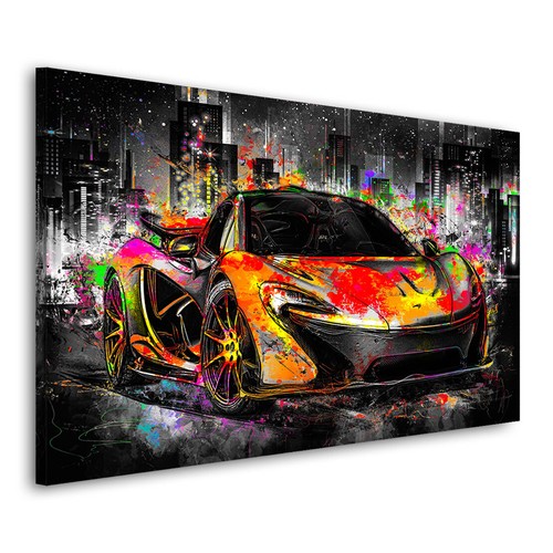 Acrylglasbild abstrakt mclaren - acrylglasbild,