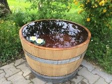 Regentonne  Miniteich Holzfaß Wasserfaß gebrauchtes Weinfaß wie neu Bottich Fass