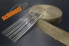 Titan Hitzeschutzband 1400°C versch. Größen + Binder *** Auspuffband Heat Wrap