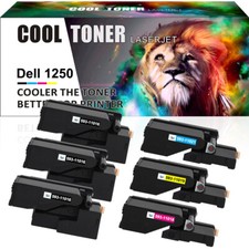 6x XXL Toner für Dell 1250 1250C 1350CNW 1355CN 1355CNW C1760NW C1765NF C1765NFW