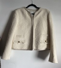 Neu Sandro Paris Damen Blazer Jacke Weiß Gr. 40