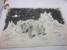 44017 Karikatur Tusche Laviert