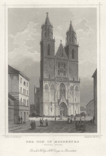 Magdeburg dom vorderansicht - dom,