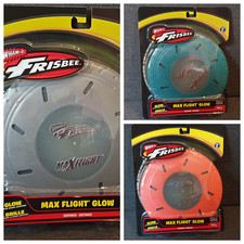 Wham-O Frisbee " Max flight glow"  Glow in the Dark Grau Grün Orange