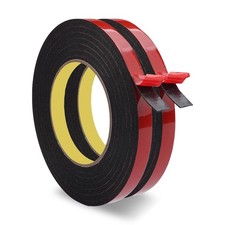 2 Rollen Doppelseitiges Klebeband Outdoor,12mm×10m Doppelseitiges Klebeband Schw