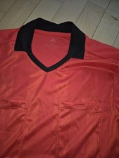Neuw. rot langarm ADIDAS Schiedsrichtertrikot M evtl L Shirt Schiedsrichter 18-2