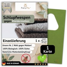 FairyFly Schlupfwespen gegen Kleidermotten Einzellieferung 1 bis 25 Karten
