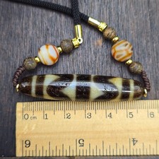 Tiger Zahn Muster Dzi Perlen