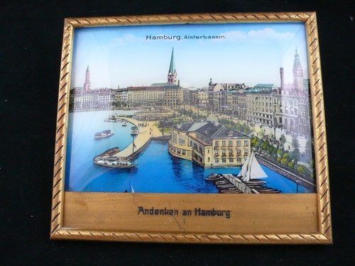 Altes perlmuttbild hamburg - altes,