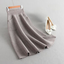 Damen Strick Hohe Taille