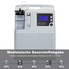 1-5L/min Professioneller Sauerstoffkonzentrator Sauerstoffgerät Konstante 93% EU
