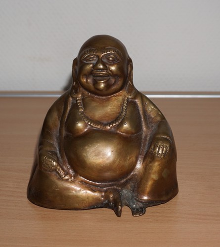 Messing figur buddha - messing, sitzend