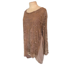 💙 Damen Shirt Bluse Braun