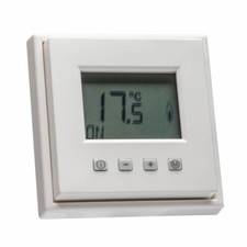 Digital Raumthermostat mit Jung LS 990 Rahmen für Fußbodenheizung Stellantriebe