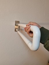 Stützklappgriff Klappgriff Aufstehhilfe Haltegriff WC NORMBAU Edelstahl Weiß NEU