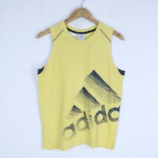 Adidas Tanktop Größe 16 Jahre Junge Logo Baumwolle Gelb Unifarben Kind