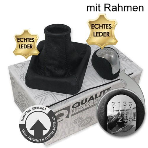 Leder schaltknauf chrom - schaltknauf,