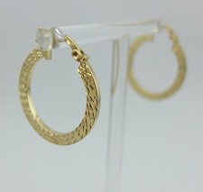 Creolen 585er, 14 Karat Gelbgold, echt Gold, Goldohrringe, Ohrring