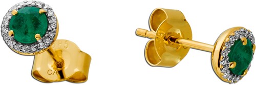 Smaragd ohrstecker gold 585 - gold,