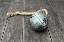 Deko Schelle Kugel Zink 6cm Glocke Nostalgie Weihnachtsdeko Türdeko Baumschmuck