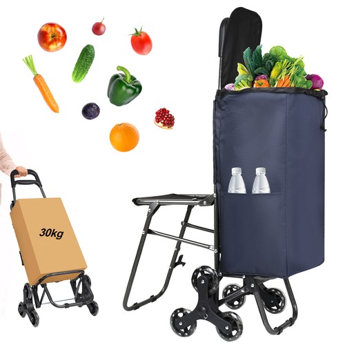 Einkaufstrolley mit klappsitz - mit,