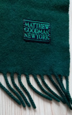 Schal/Stola Wolle grün Länge 148 Breite 43 cm warm hochwertig