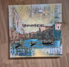 40x40x3cm Venedig Leinwand Wandbild Kunstdruck Deko Bild z. Aufhängen Wohnzimmer