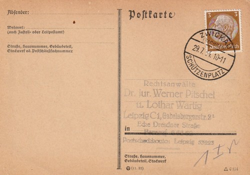 Postkarte hindenburg mit - postkarte,