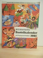 Bastel Kalender Wehrfritz 1981 -  älter unbenutzt Vintage