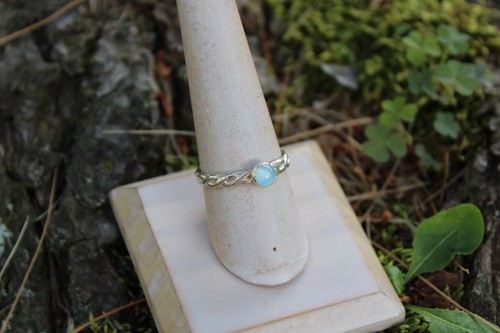 Sterling silber aquamarin - silber, ring
