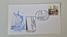 Postkarte mit schiffsstempel - postkarte,