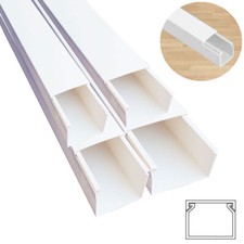 20m PVC Kabelkanal  Kabelleiste weiß vorgebohrt NEU je Stange 2000mm