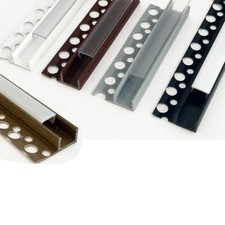 2M LED Profil Fliesenprofil 12mm mit Abdeckung Abschlussprofil Fliese Trockenbau