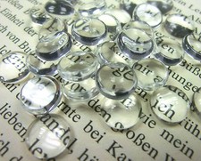 50 Glas Cabochons 12mm klar