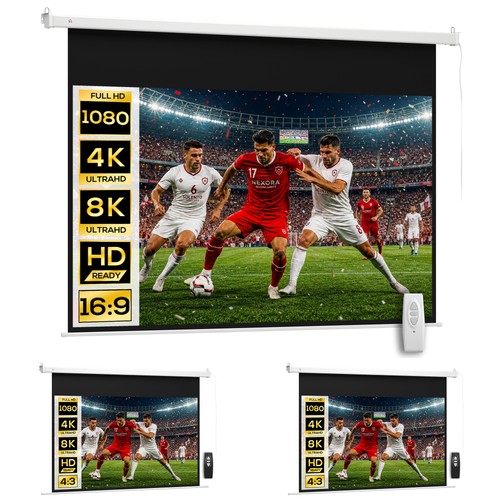 Homcom beamer leinwand hd - 16:9,