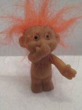 Knolli Troll Zaubertroll bunte Haare orange 80er 90er Jahre Hand vorm Mund vinta