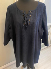 Muss Etam Damen Kleid,Tunika,Shirt Größe:50,mit 3/4 Ärmel,Wildleder Imitate,