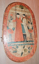 Antike  Brautschachtel  1780  Spanschachtel  Hutschachtel  norddeutsch?