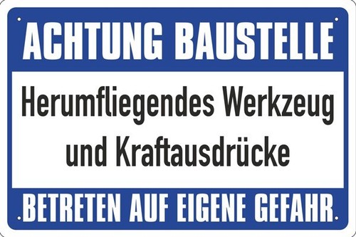 Lustiges blechschild achtung - lustiges,
