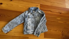Jeansjacke Mädchen Gr 128 helle Waschung Mädchen Mit Applikationen