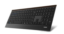 Rapoo E9500M kabellose Ultraflache Multi-Mode Bluetooth Tastatur QWERTZ (DE)